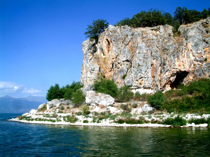 Picture of a Island Golem Grad on Lake Prespa, Macedonia