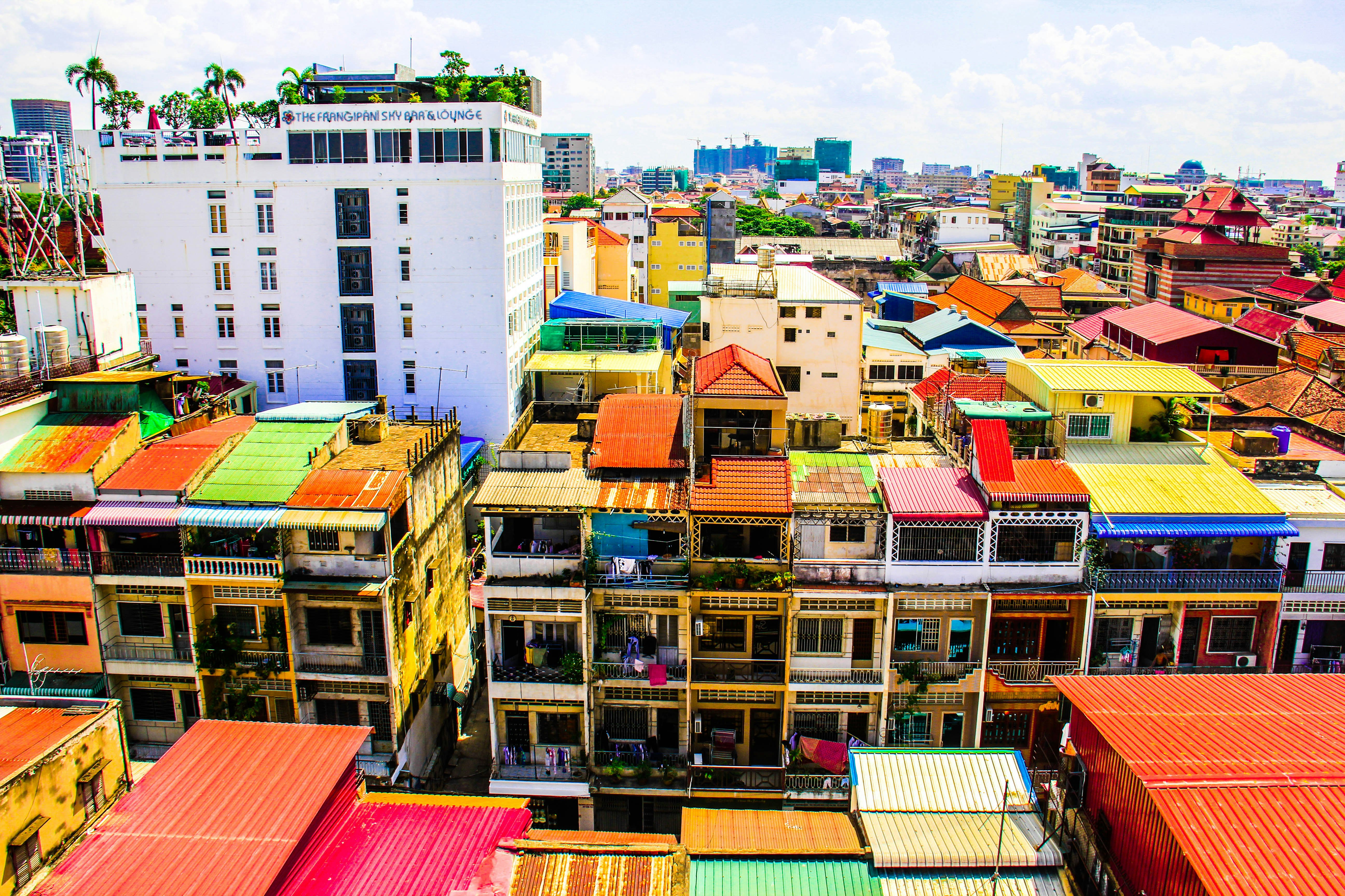 An aerial view of Phnom Penh, capital of Cambodia