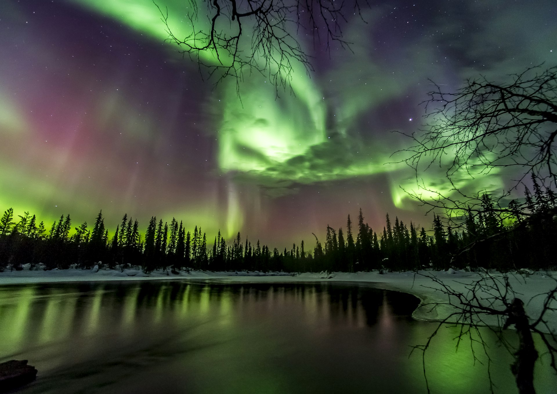 A picture of the aurora borealis