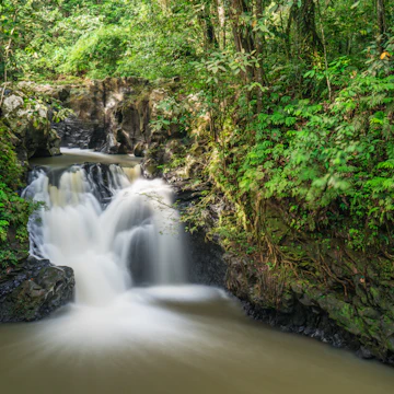 View of waterfall at Tawau Hills Park, Sabah, Malaysia