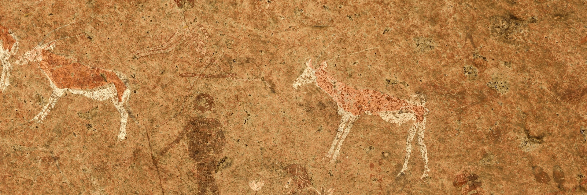 Mandatory Credit: Photo by Fabian Von Poser/imageBROKER/Shutterstock (9362313a)..White Lady, famous rock rock painting in the Tsisab Gorge, Brandberg, Erongo region, Namibia..VARIOUS