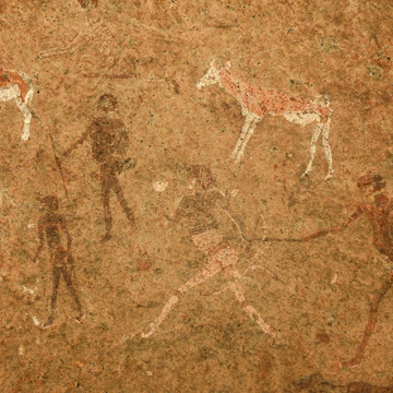 Mandatory Credit: Photo by Fabian Von Poser/imageBROKER/Shutterstock (9362313a)..White Lady, famous rock rock painting in the Tsisab Gorge, Brandberg, Erongo region, Namibia..VARIOUS
