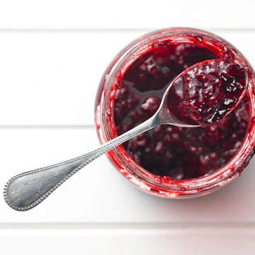 top view of fruity jam