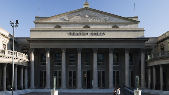 (GERMANY OUT) Teatro Solis (Solis Theatre), Uruguay's oldest theatre, built in 1856, located in Plaza Independencia.   (Photo by Rolf Schulten/ullstein bild via Getty Images)