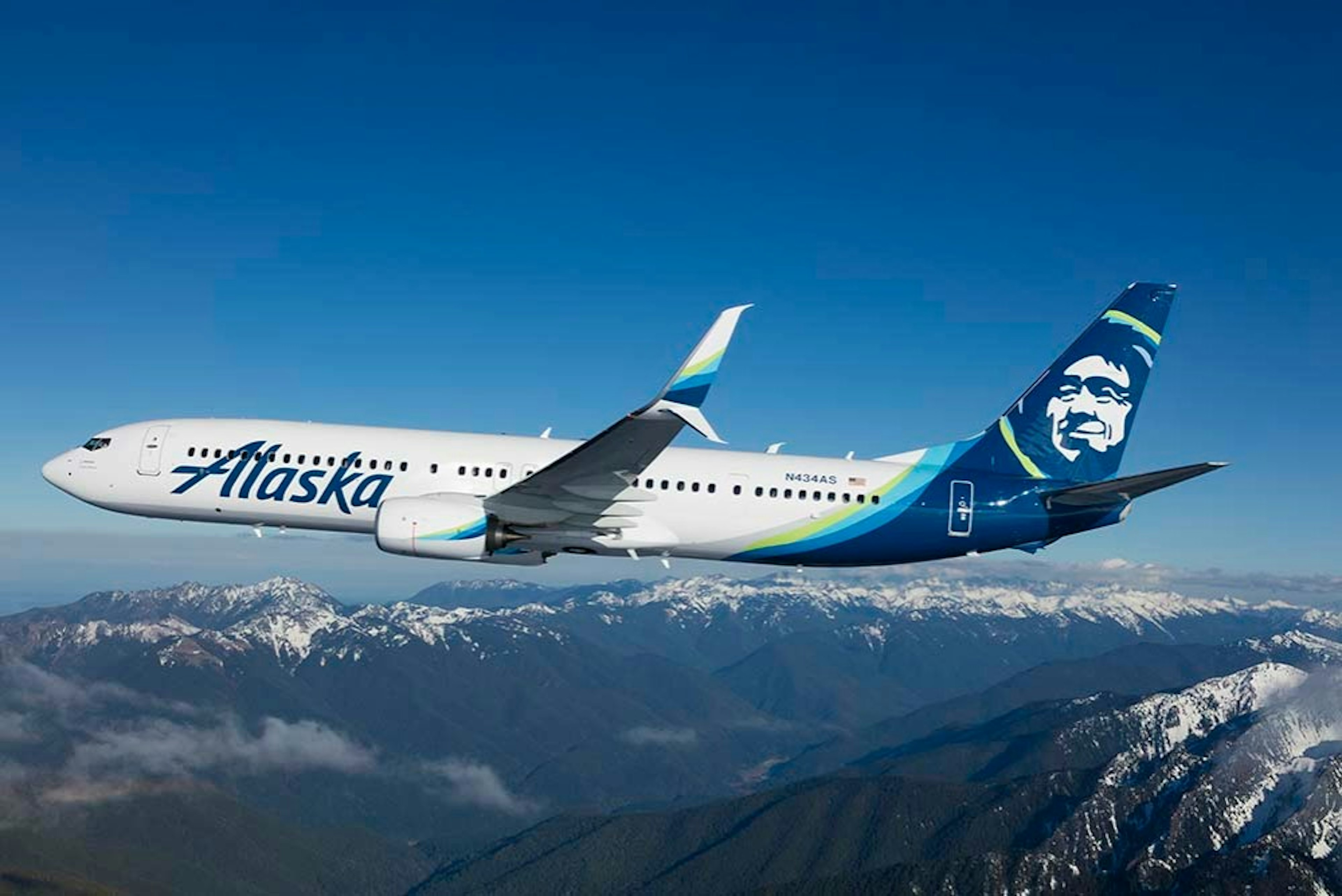 An Alaska plane in flight