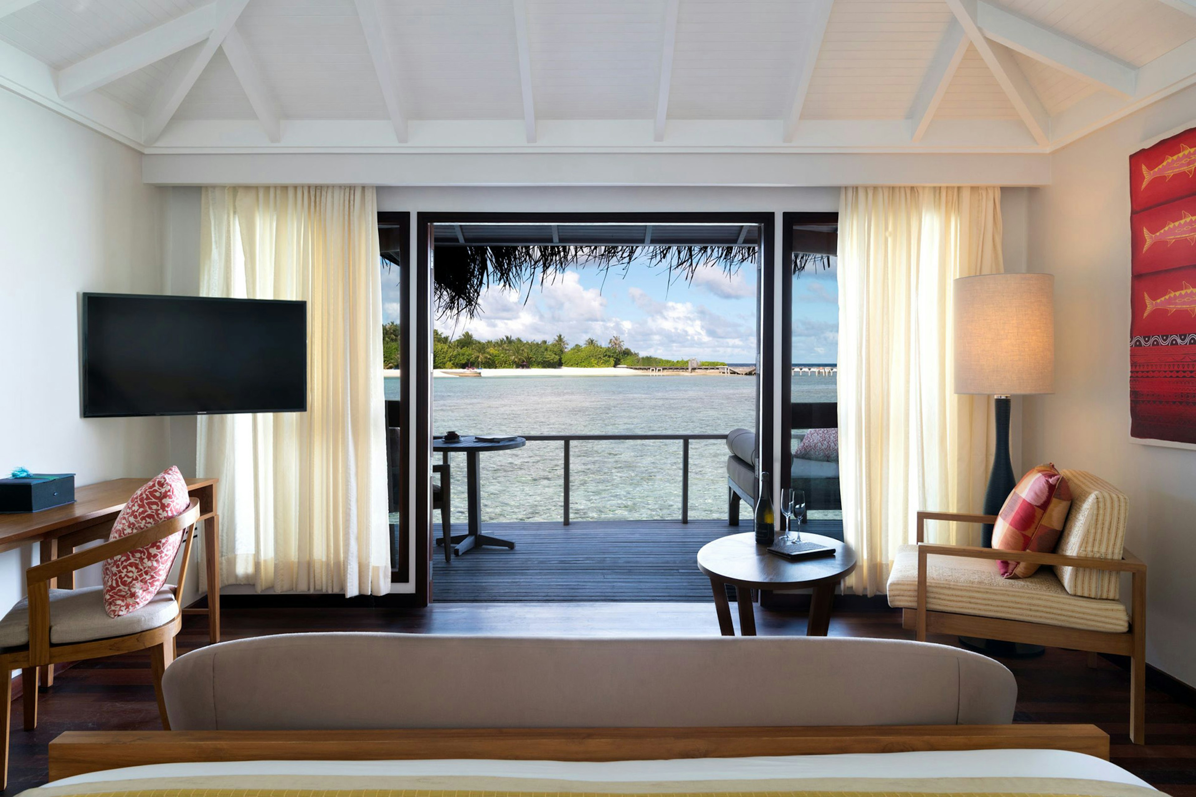 View from an overwater bungalow at Anantara Veli Maldives Resort