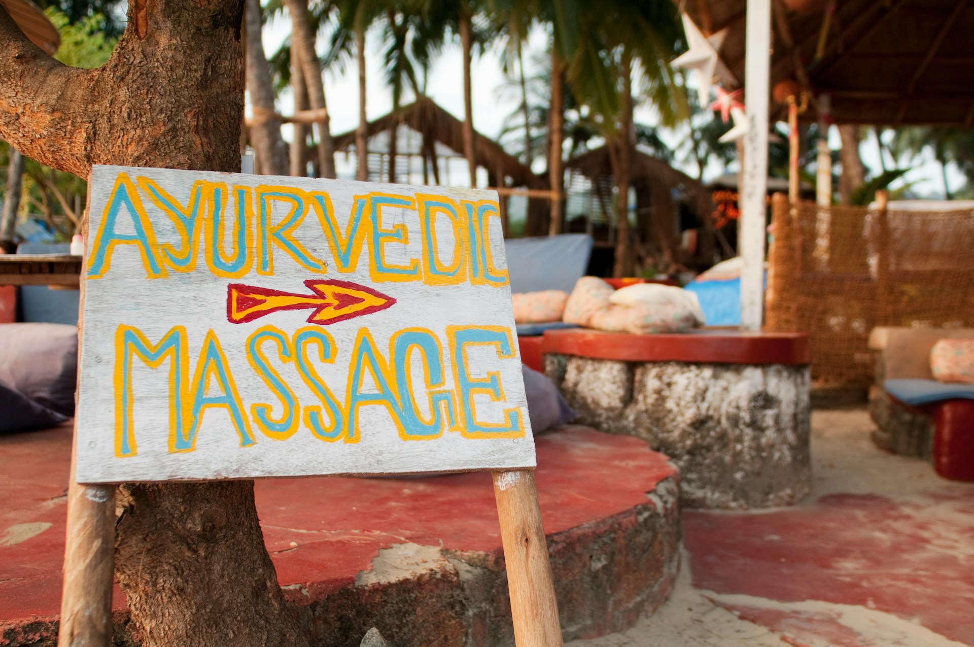 Ayurvedic massage sign, Goa