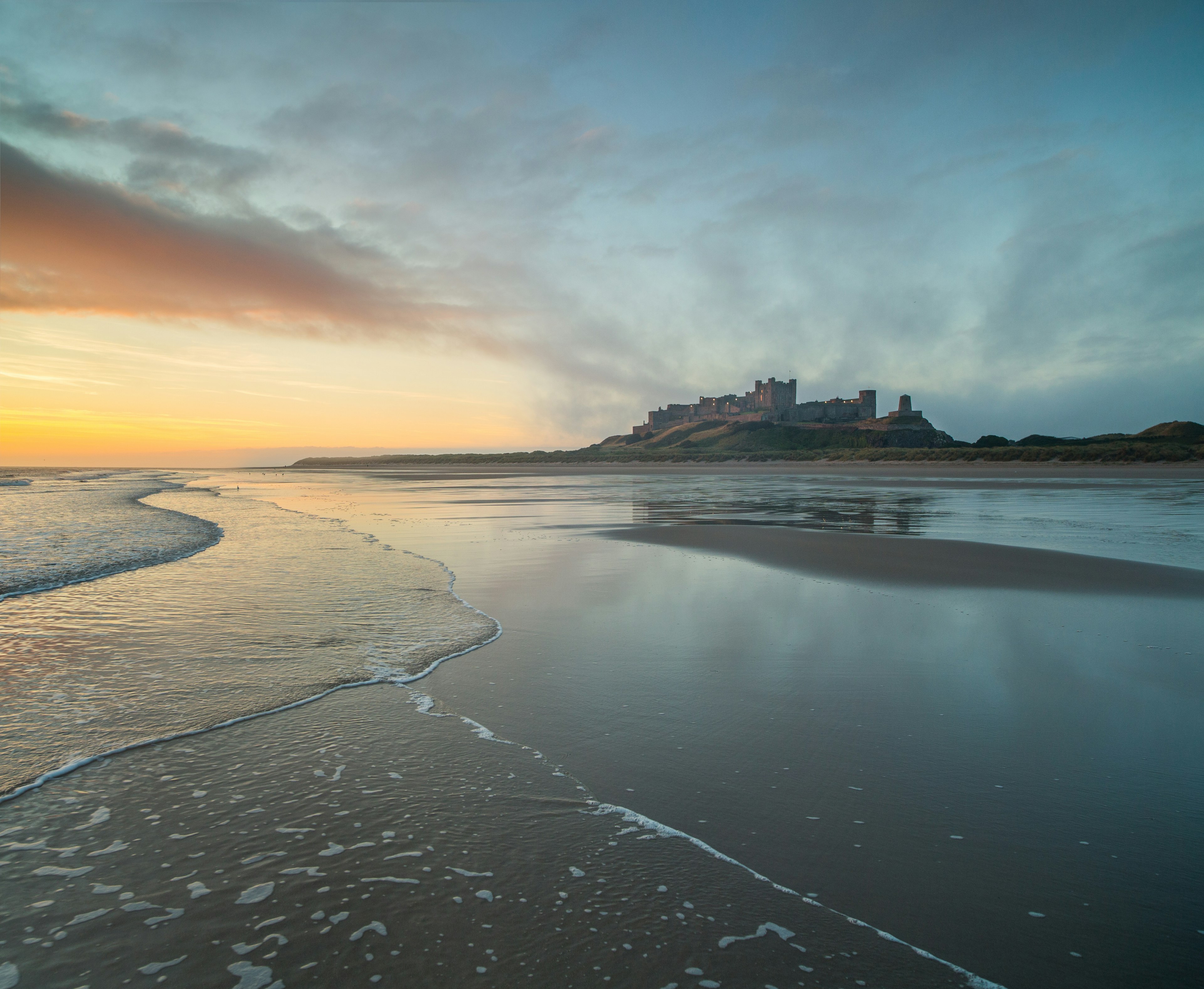 Bamburgh Castle on the English coast