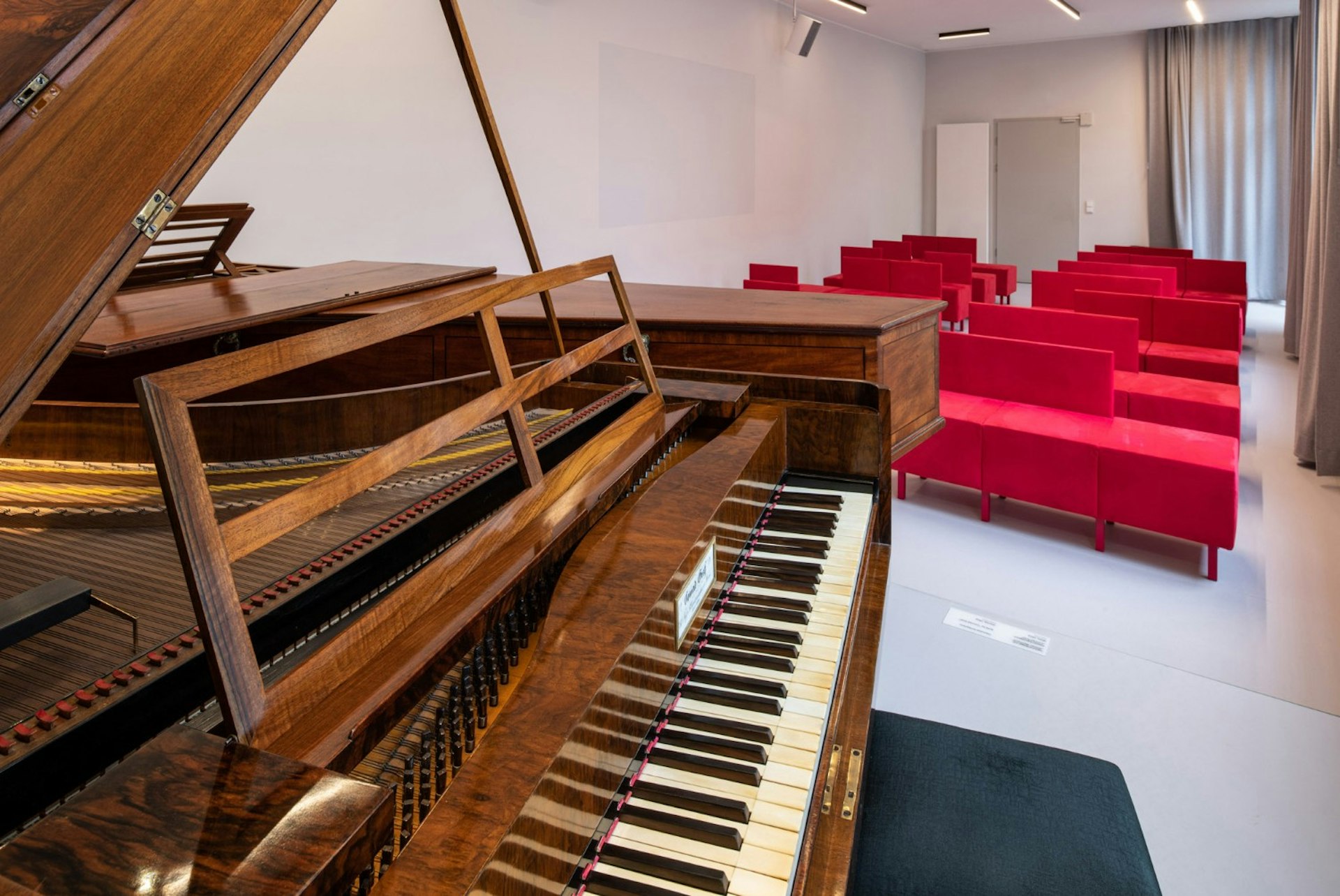 The piano at the new permanent exhibition at Beethoven-Haus museum