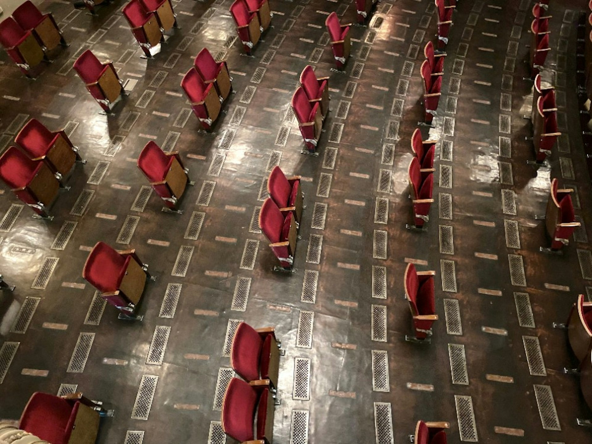 The Theater am Schiffbauerdamm with many of its seats removed