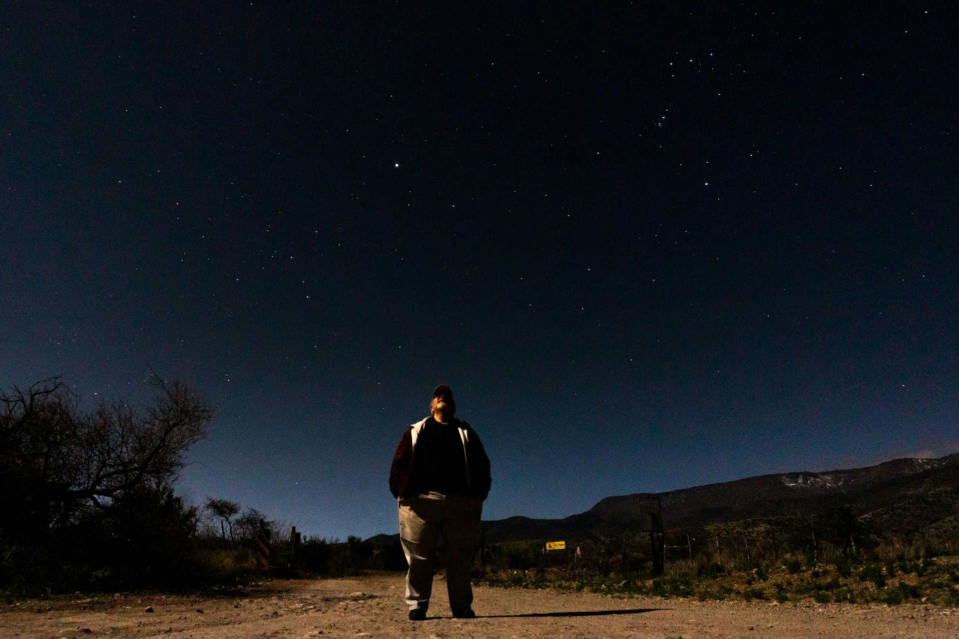 Bruce Morrow looking up at the Cottonwood night sky.jpg