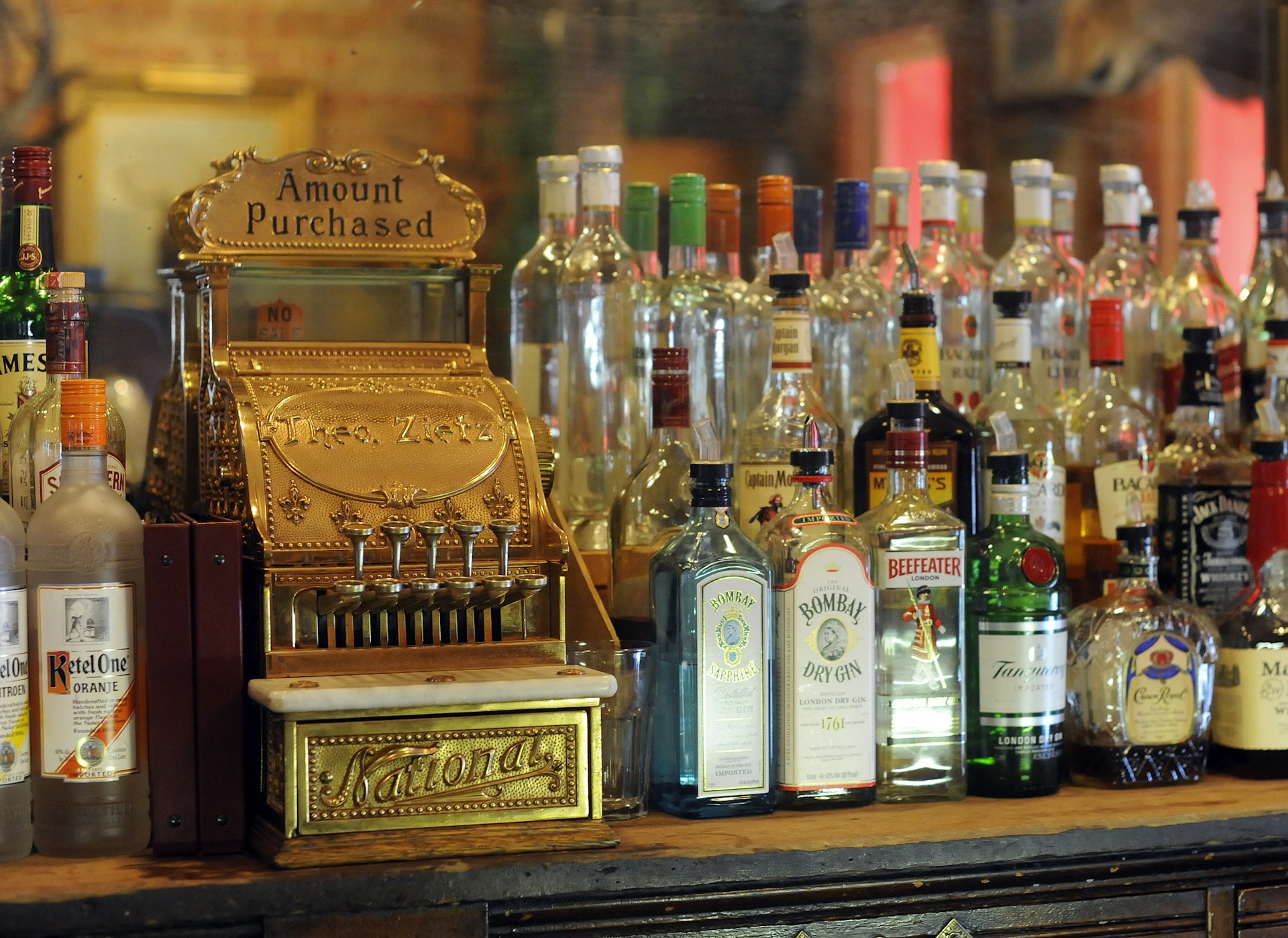 Outside Guide for places in Colorado that have feed several U.S. presidents, The Buckhorn Exchange, 1000 Osage Street in Denver on Monday, February 15, 2011. The solid brass cash register at the bar at the restaurant. Cyrus McCrimmon, The Denver Post