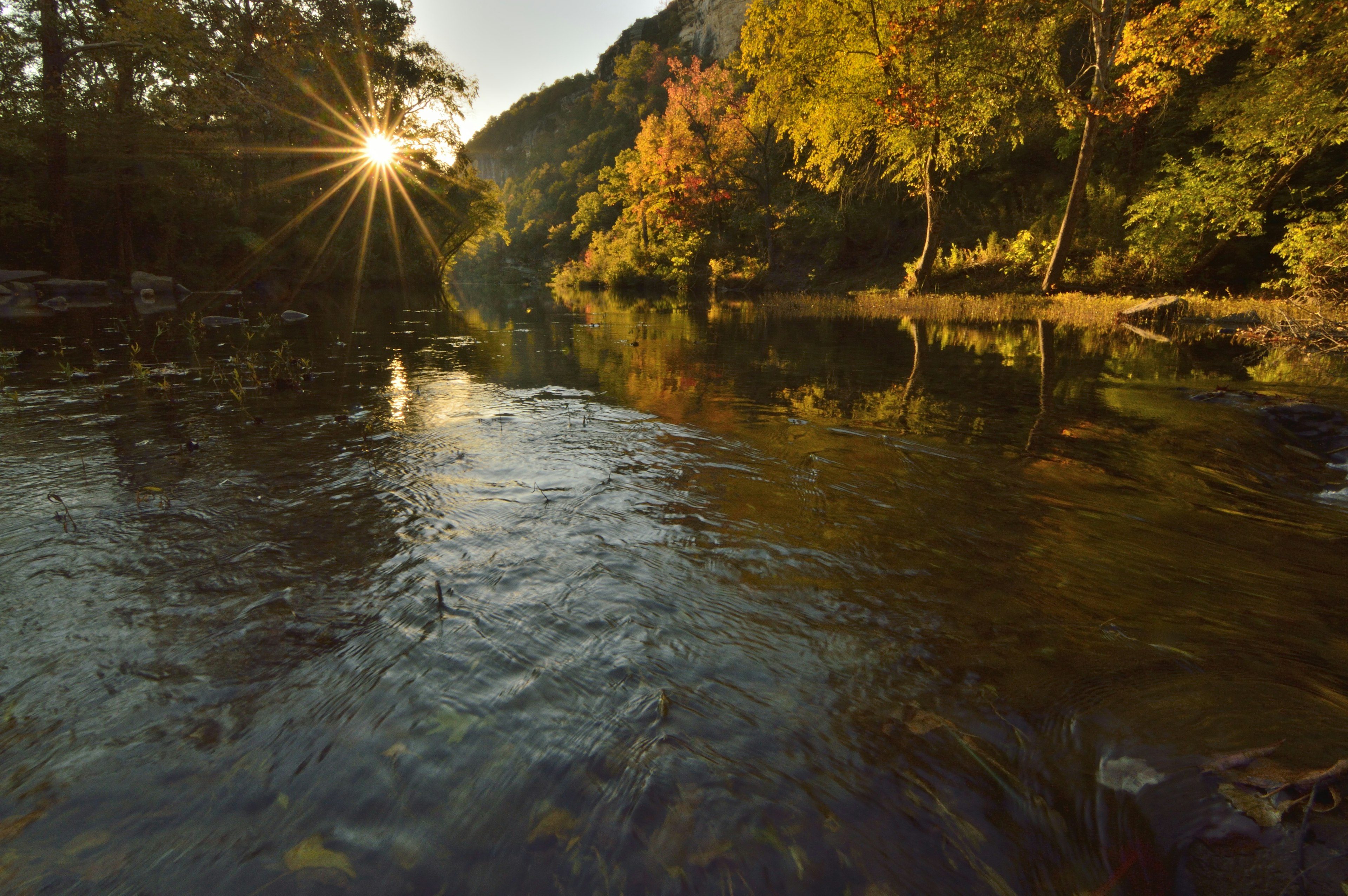 The sun sets on the Buffalo River