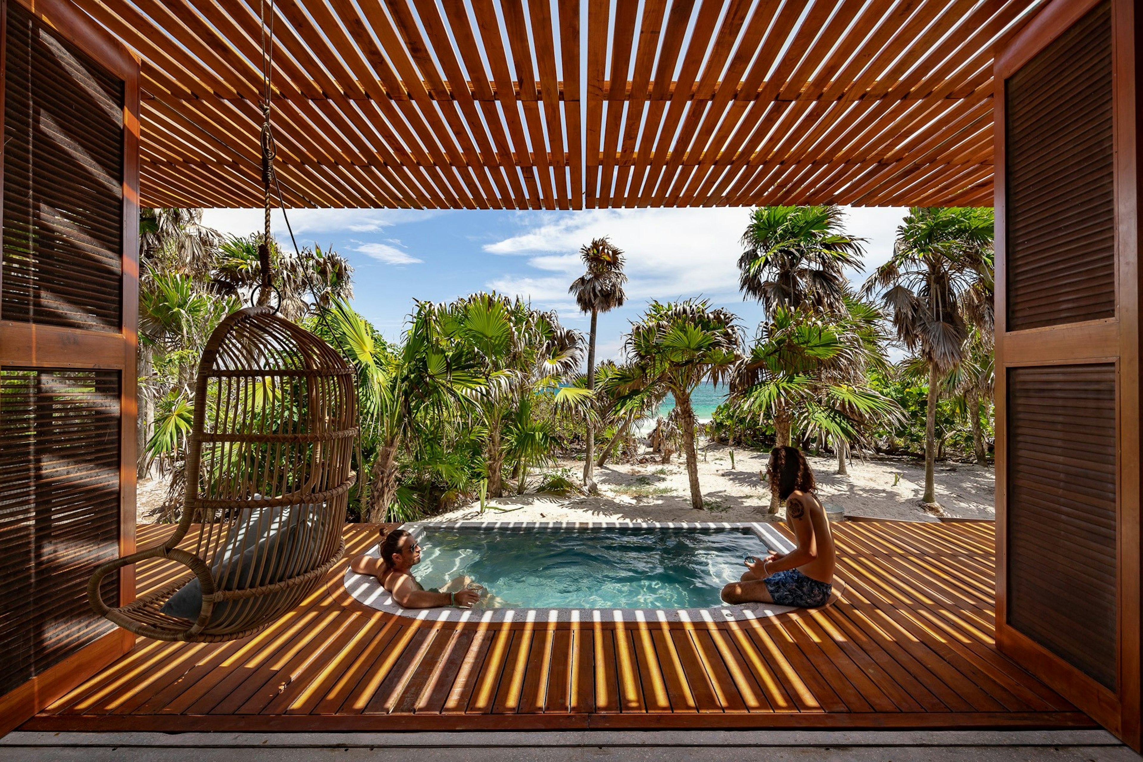 The interior of Casa Bautista in Tulum, Mexico