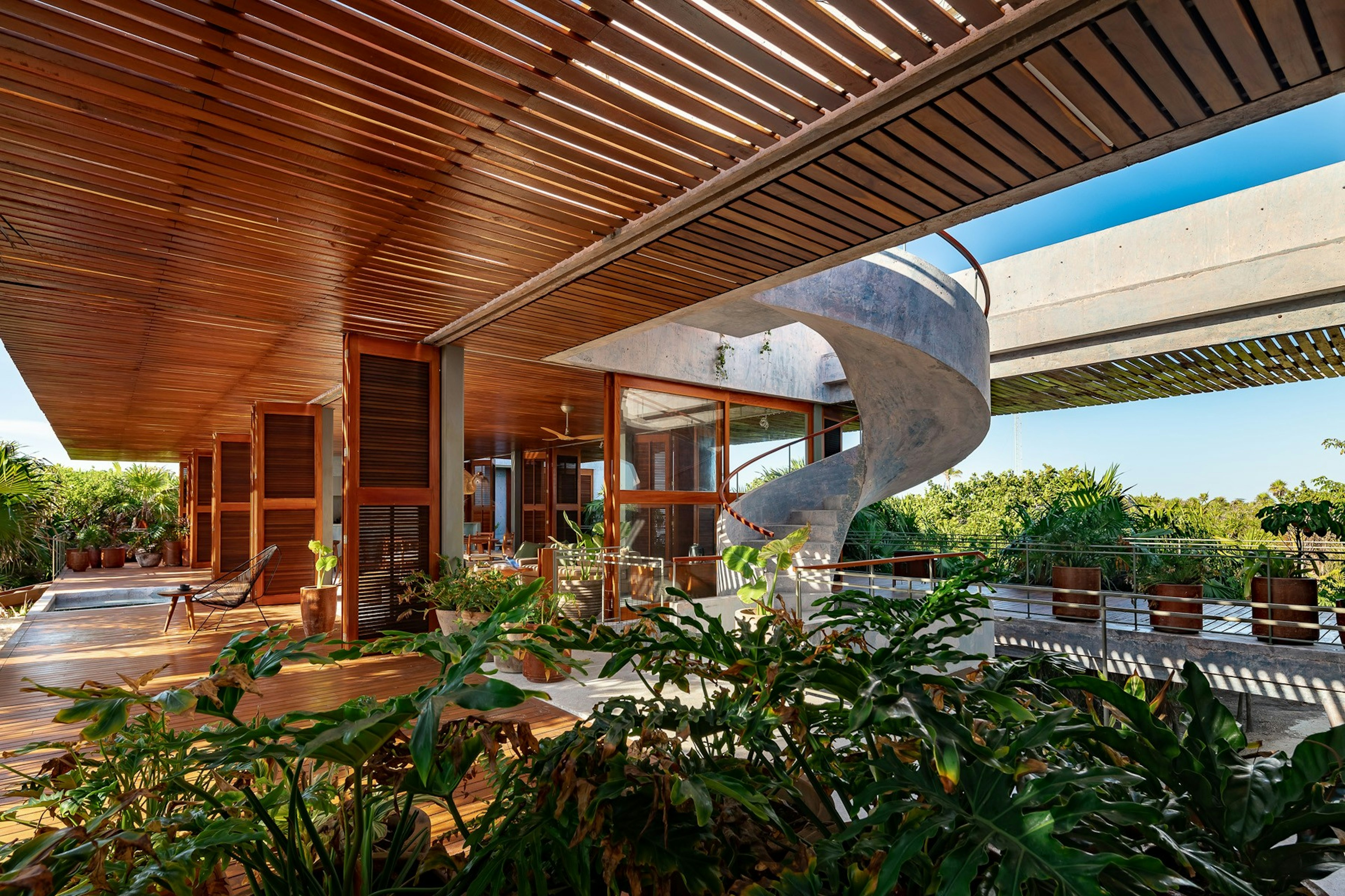 The interior of Casa Bautista in Tulum, Mexico