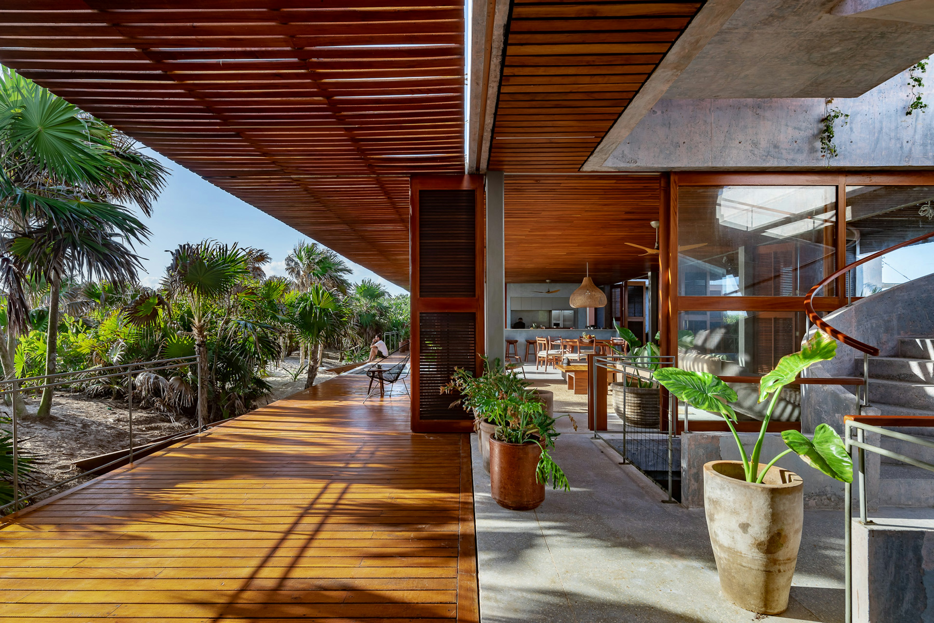 The interior of Casa Bautista in Tulum, Mexico