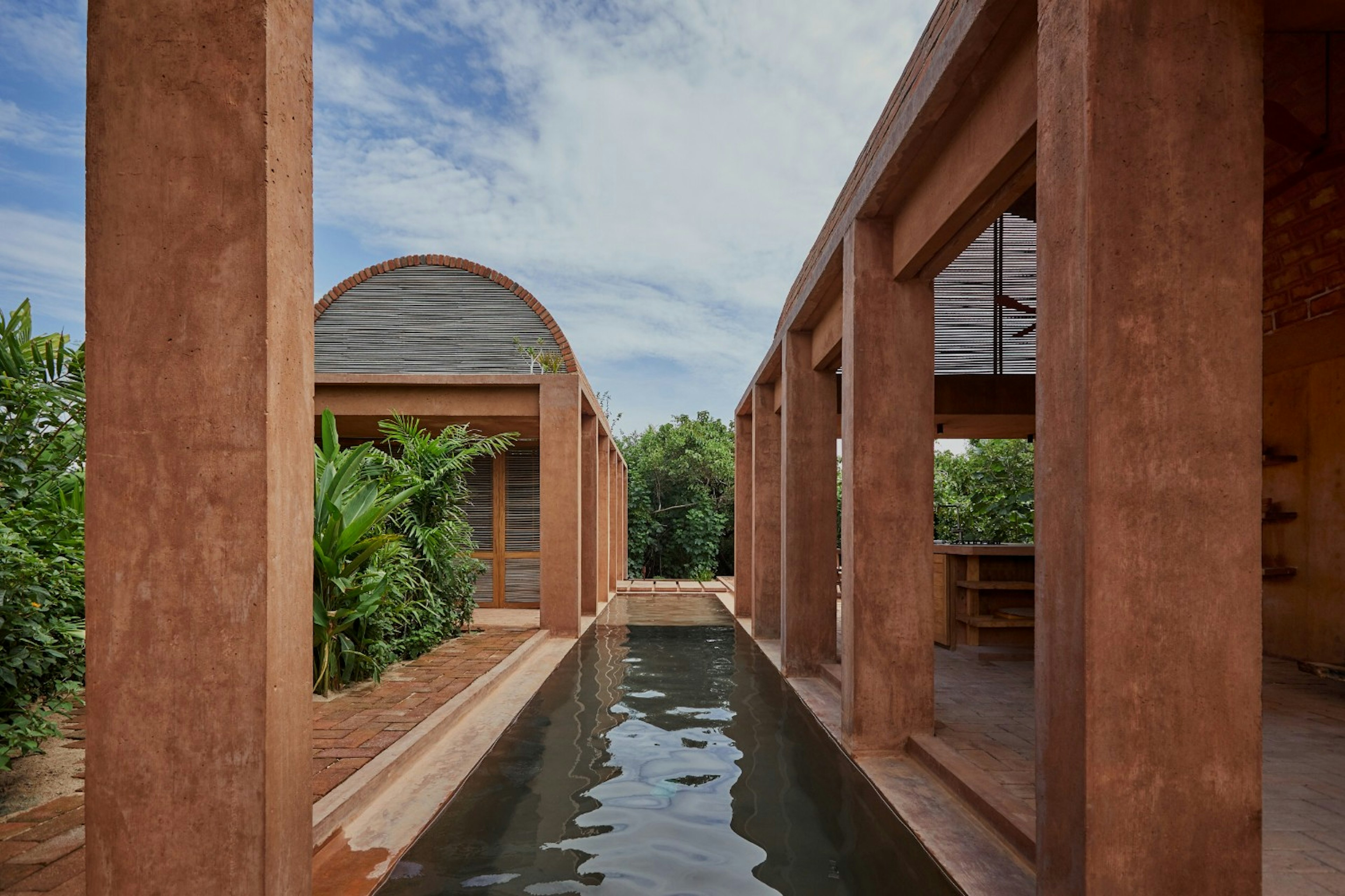 A wooden room in Casa Volta, Mexico