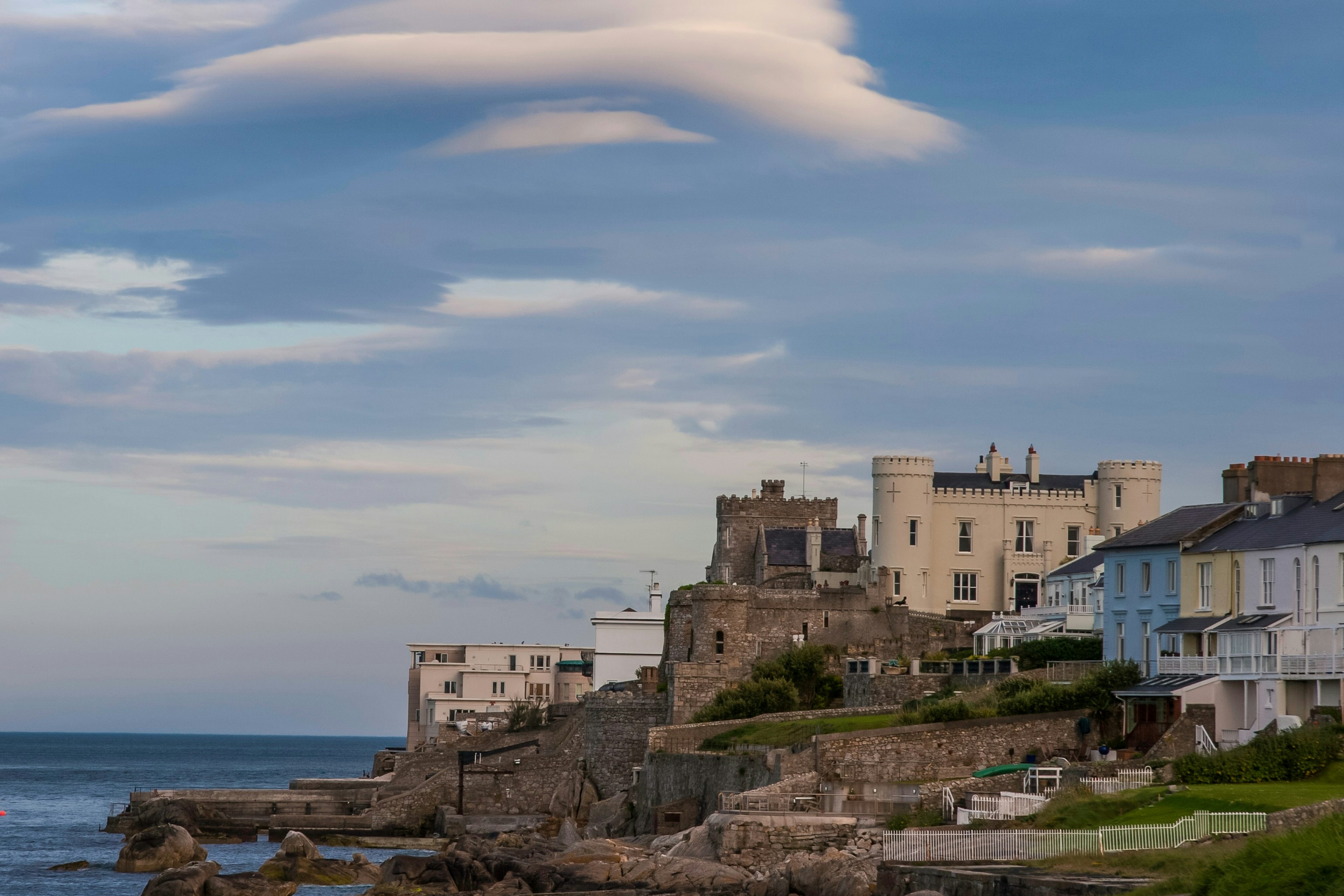 Dalkey in south Dublin with Martello Tower visible in the background