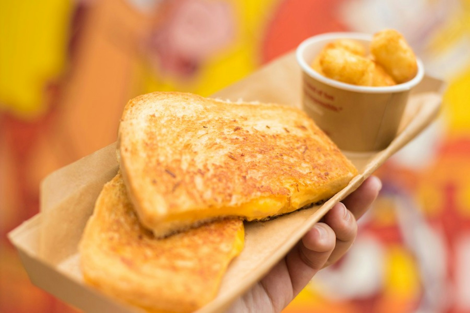 The Disney grilled cheese sandwich on a plate