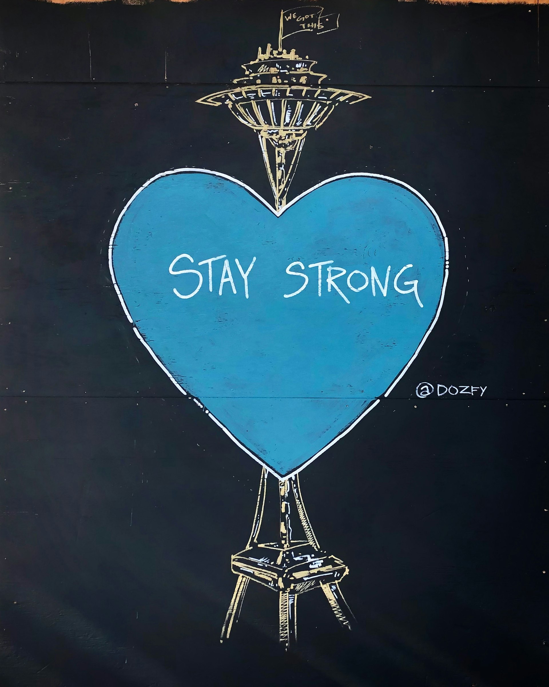 Dozfy's Stay Strong mural in Seattle