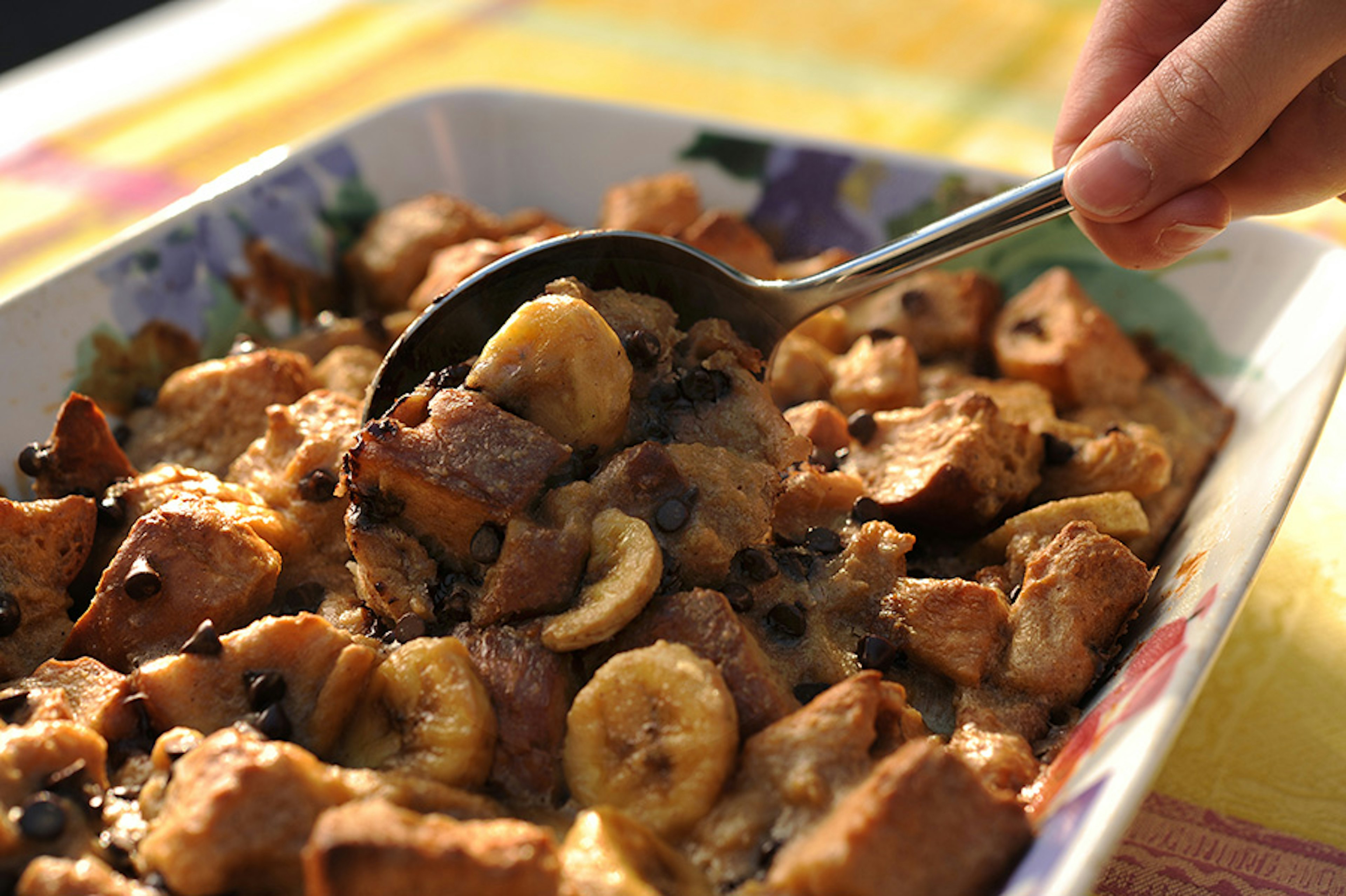 French toast made with chocolate, peanut butter and banana