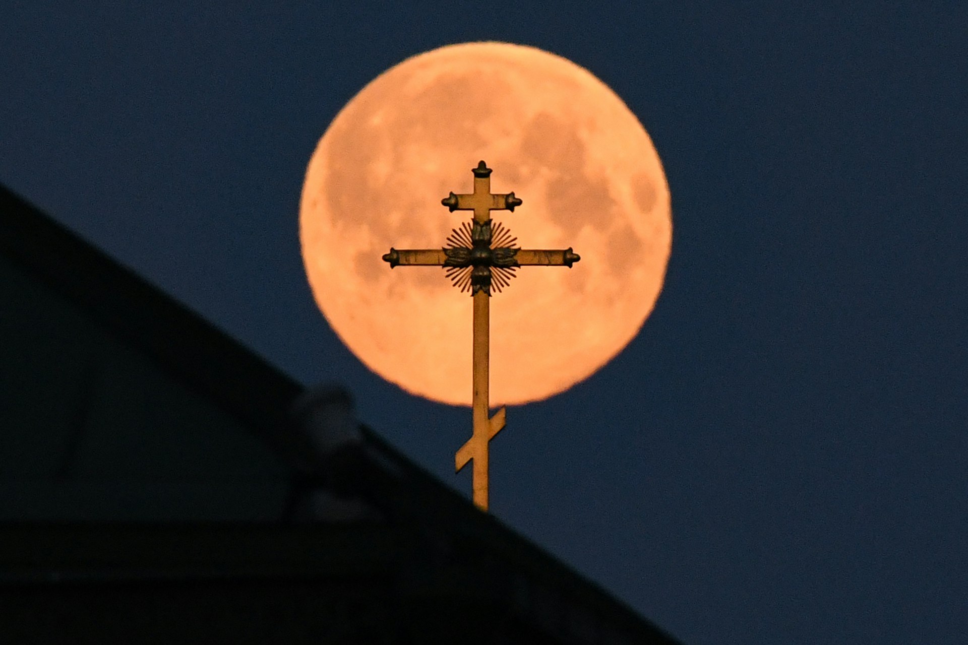Supermoon over Russia. 