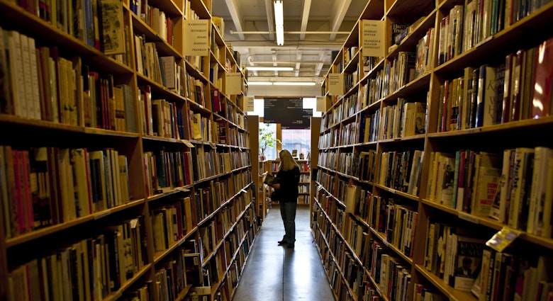 PORTLAND, OR - FEBRUARY 11:  The rows of books at Powell's Bookstore are viewed on February 11, 2012, in Portland, Oregon.  Portland has embraced its national reputation as a city inhabited with weird, independent people, as underscored by the dark comedy of the IFC TV show "Portlandia." (Photo by George Rose/Getty Images)