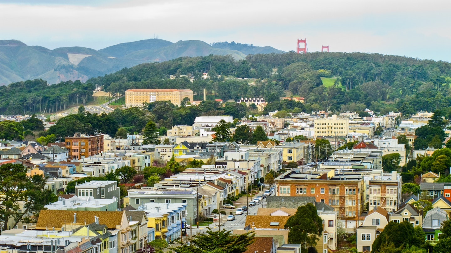 View from de Young Museum, Golden Gate Park, San Francisco.