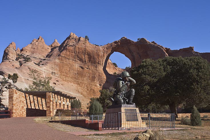 Navajo Code Talker monument in Window Rock