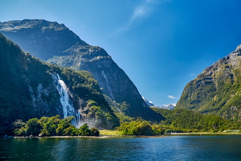 Lady Bowen Falls is one of two year-round waterfalls in Milford Sound.