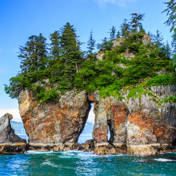 Window Rock, a natural rock formation in Kenai Fjords National Park.