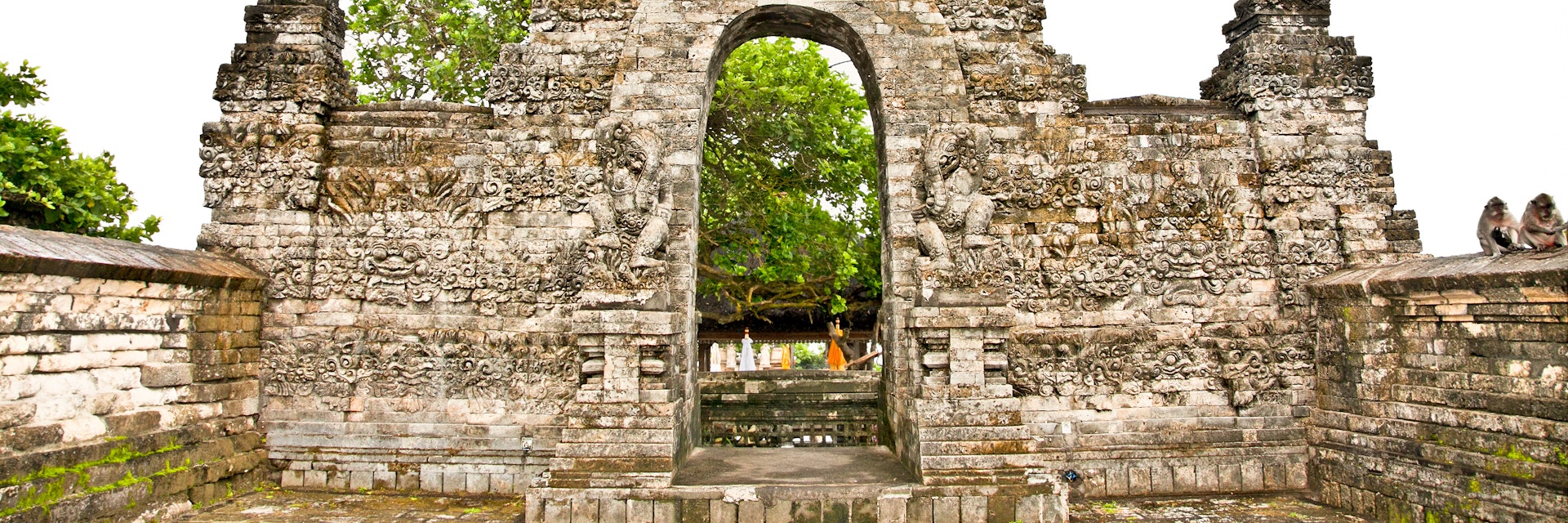 Gate in Pura Luhur Uluwatu temple on Bali, Indonesia