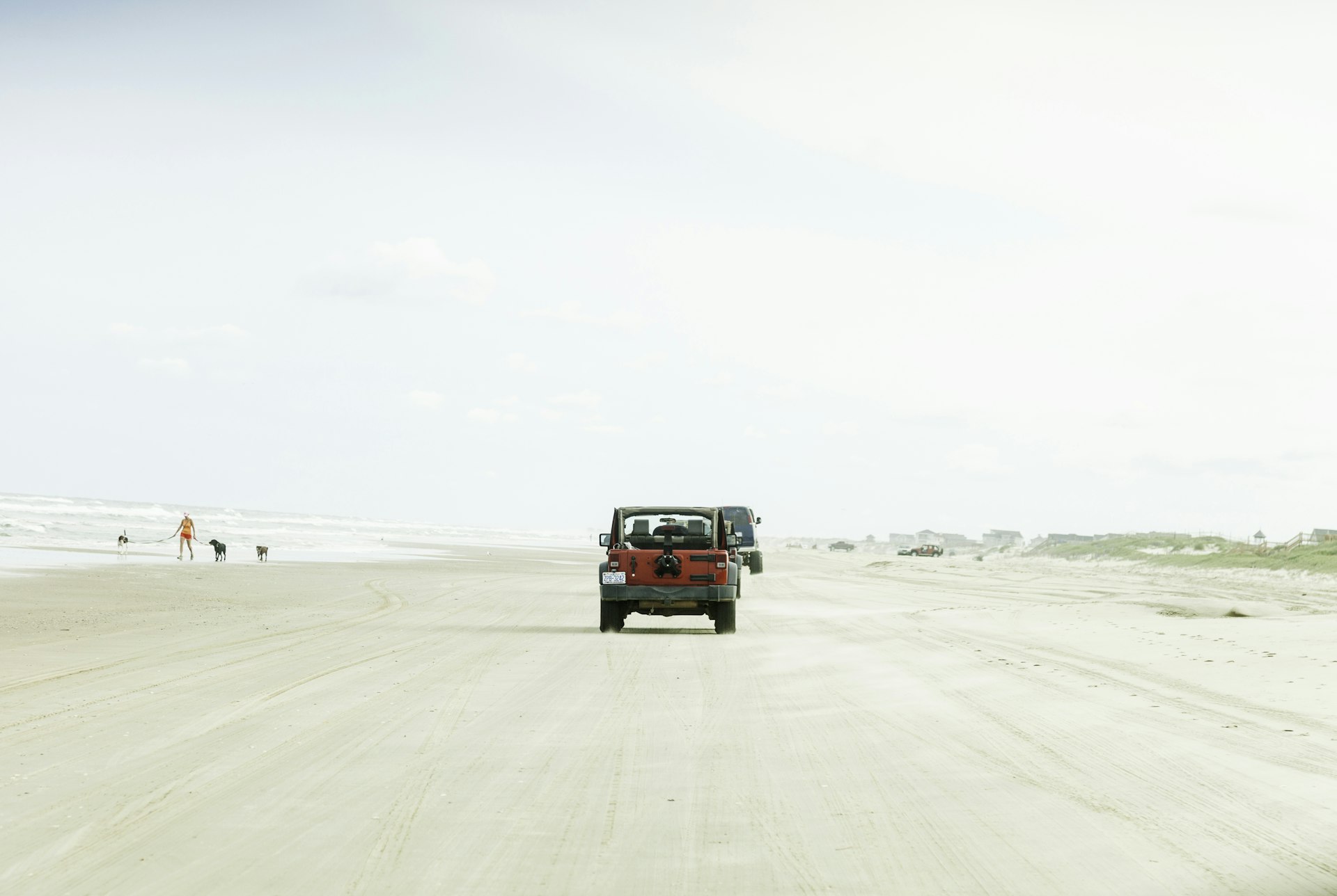 Driving Across Carova Beach in North Carolina