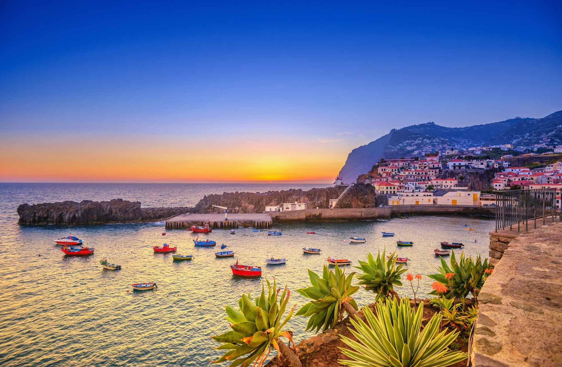 Sunset at Camara de Lobos on Madeira