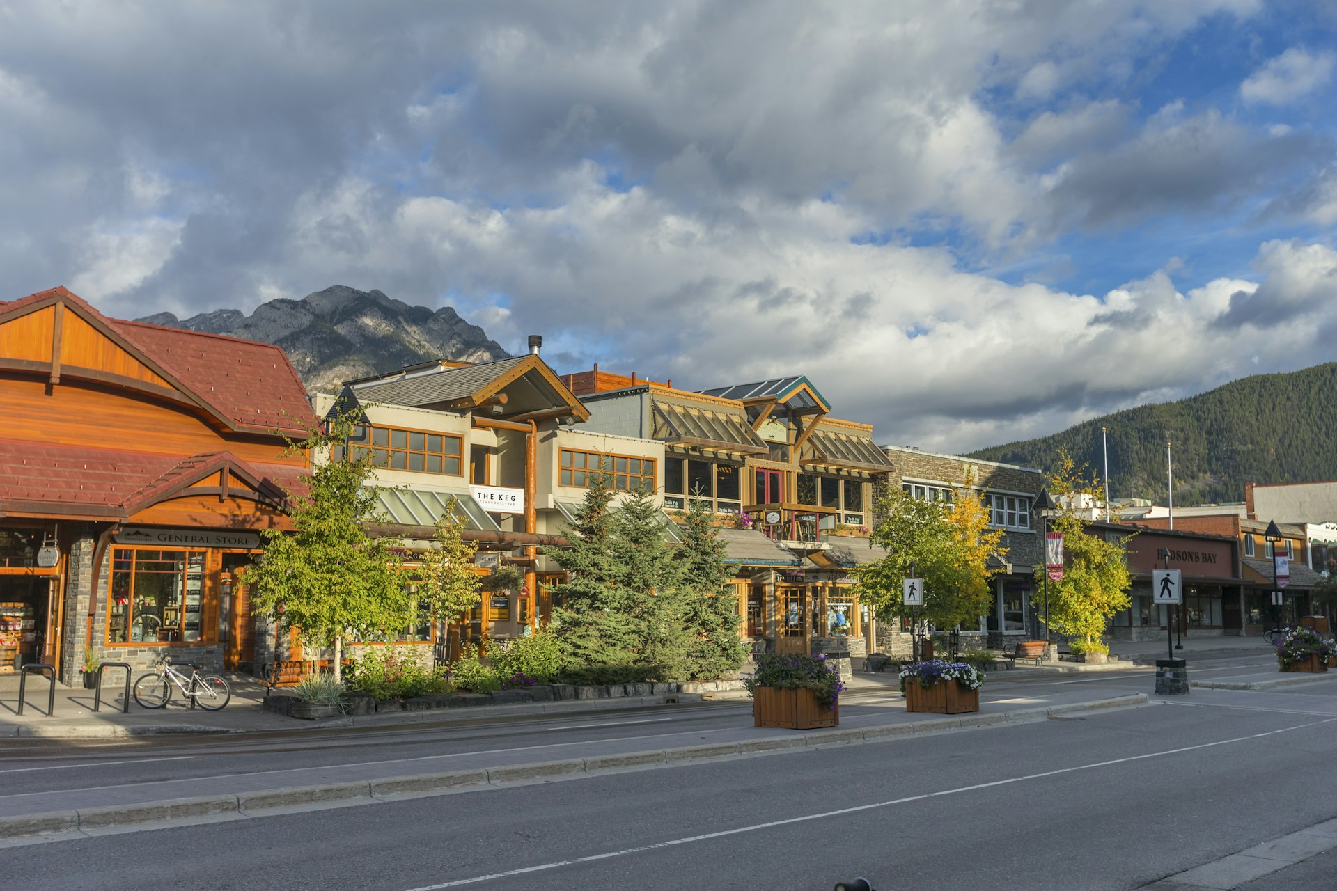 Downtown Streets of Banff National Park Canada