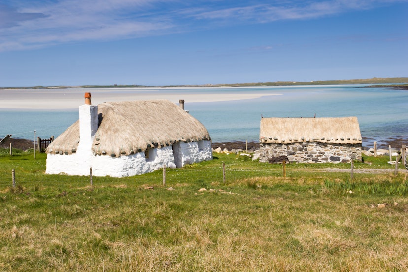 Croft houses in Outer Hebrides