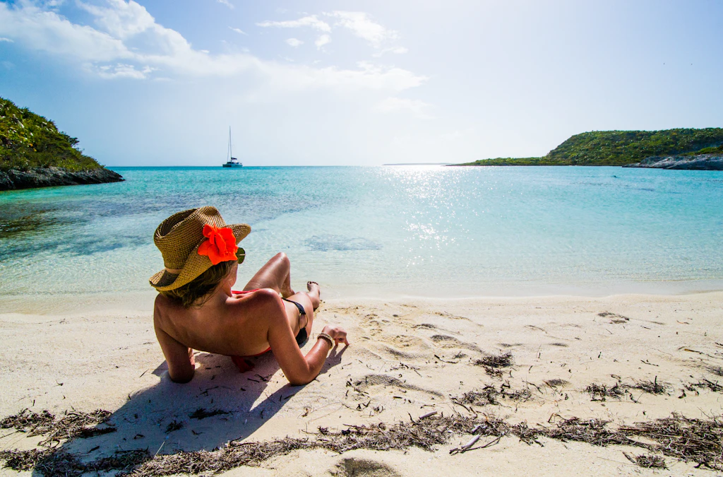 Sunning on Tropic of Cancer beach
