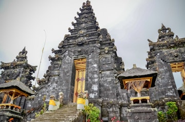 Exterior of Pura Besakih, the black temple.