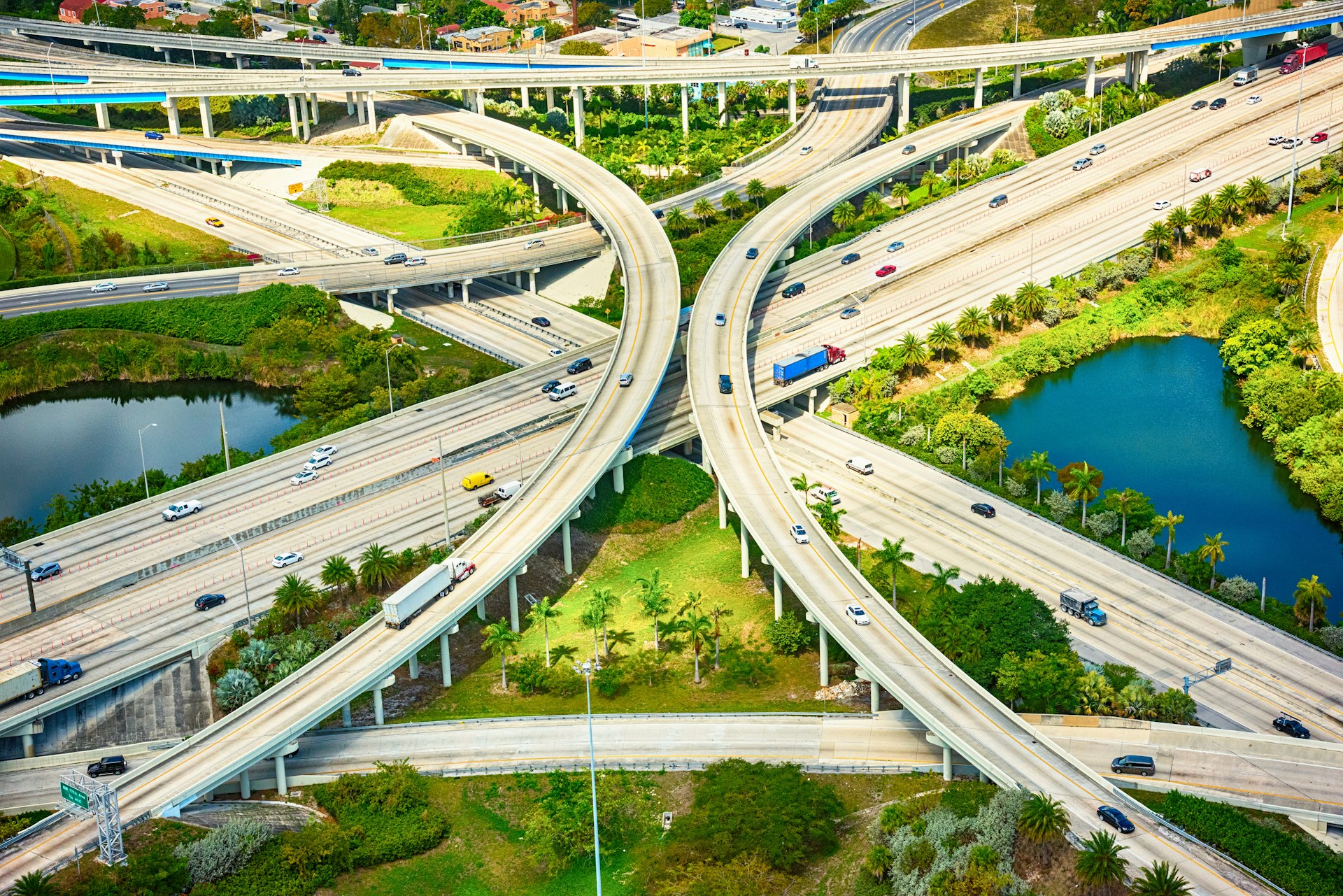 Freeway Intersection Aerial