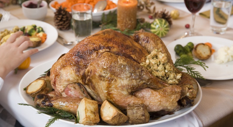 Close-up of Christmas turkey