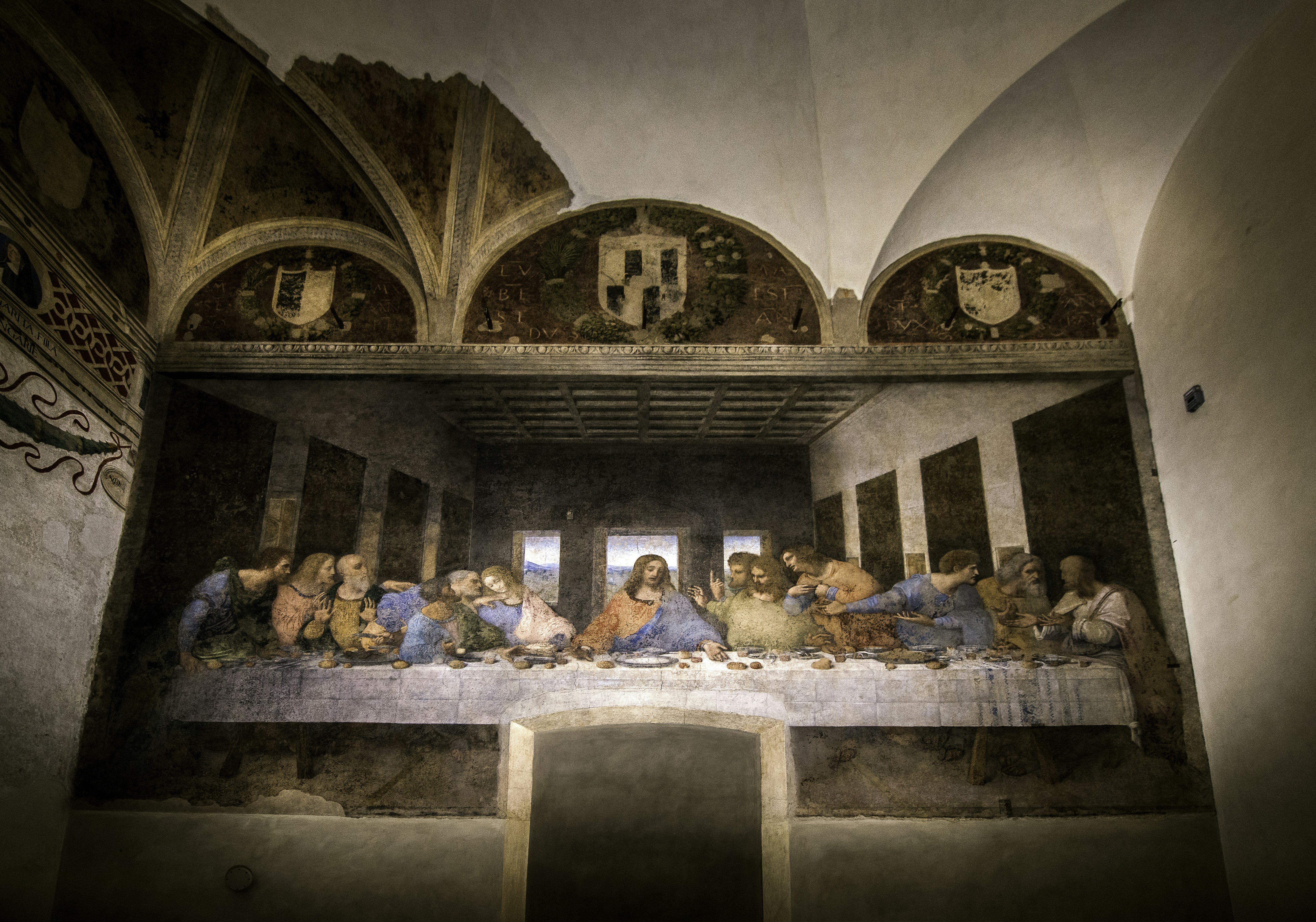 Leonardo Da Vinci's 'The Last Supper' in the Santa Maria delle Grazie.