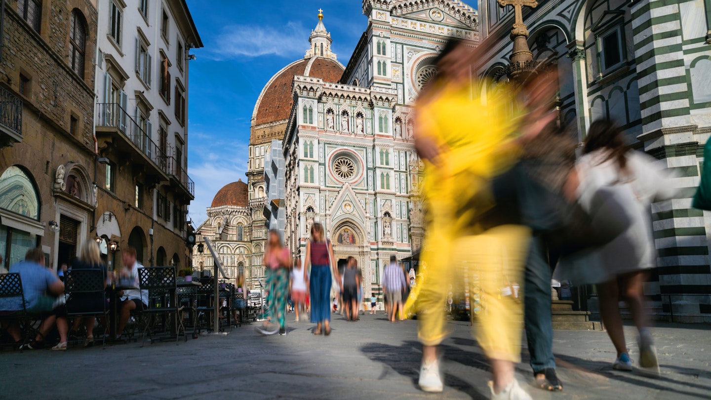 Firenze, Italy - beautiful architecture and city of Florence during a sunny day in summer.