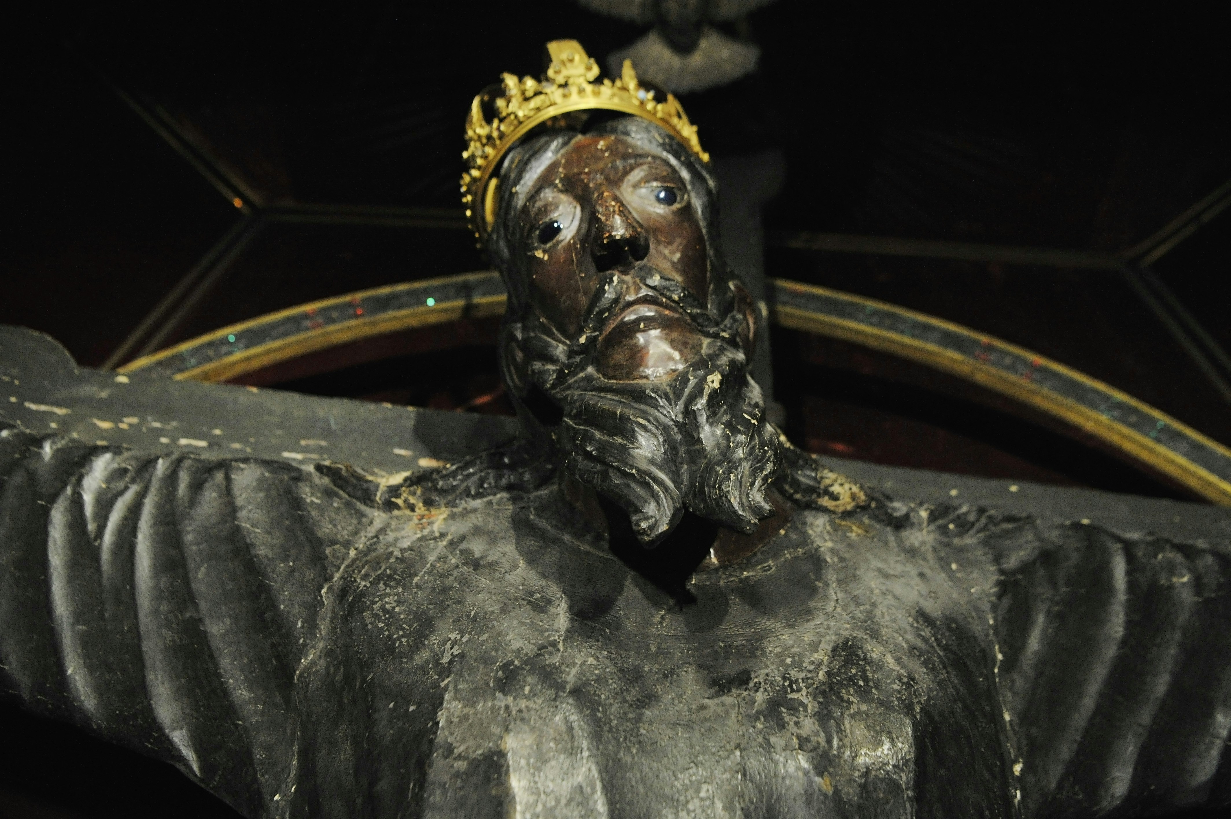 The true Volto Santo di Lucca ('Holy Face of Lucca') and oldest statue of the West in the Cathedral of Lucca