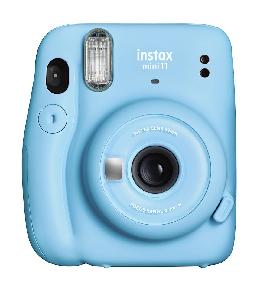 INSTAX Mini 11 sky blue.jpg Fujifilm's INSTAX Mini 11 camera in sky blue