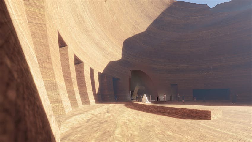 Jean Nouvel's design for the inner courtyard at AlUla