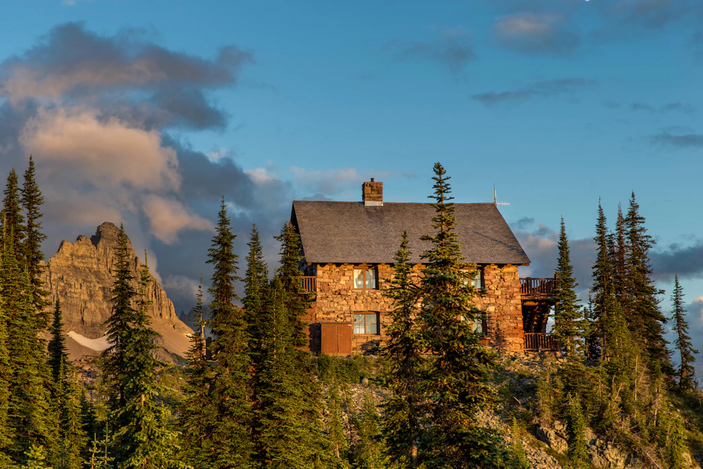 The Granite Park Chalet in Glacier National Park, Montana, USA