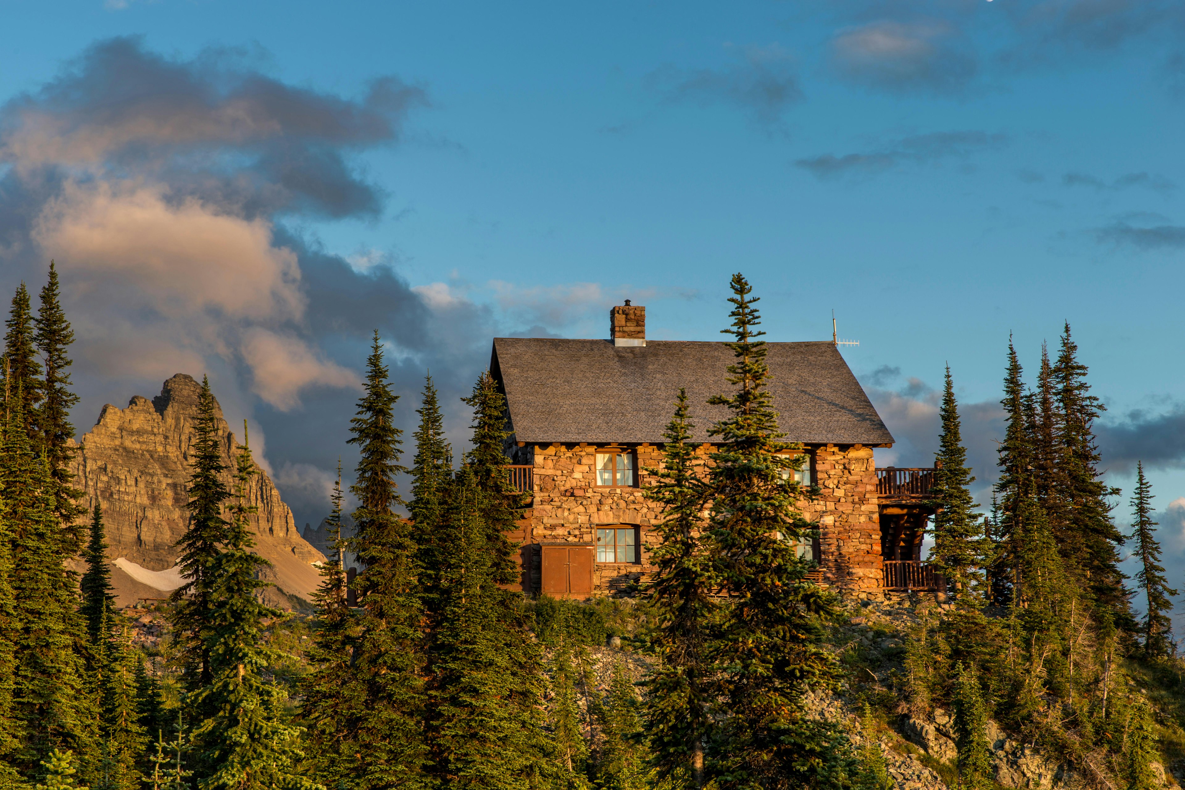 The Granite Park Chalet in Glacier National Park, Montana, USA