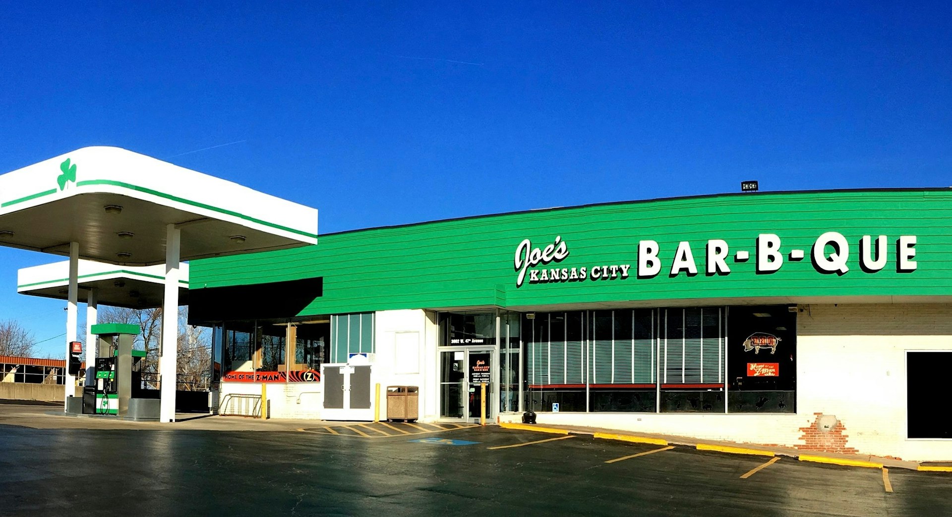The original gas station location of Joe's Kansas City Bar-B-Que
