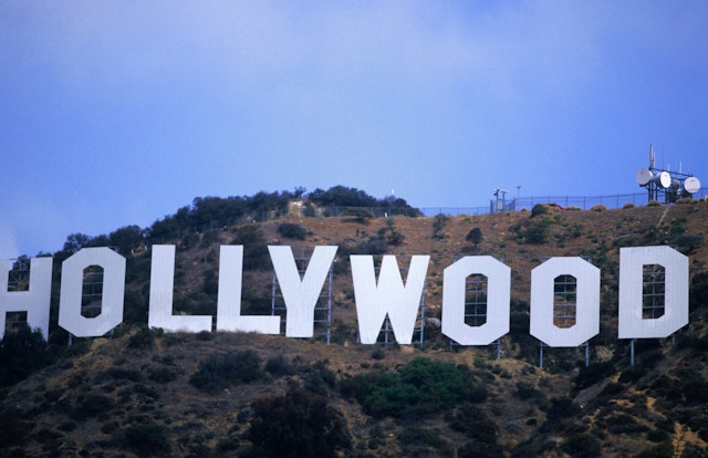 The Hollywood sign, an historic landmark itself.