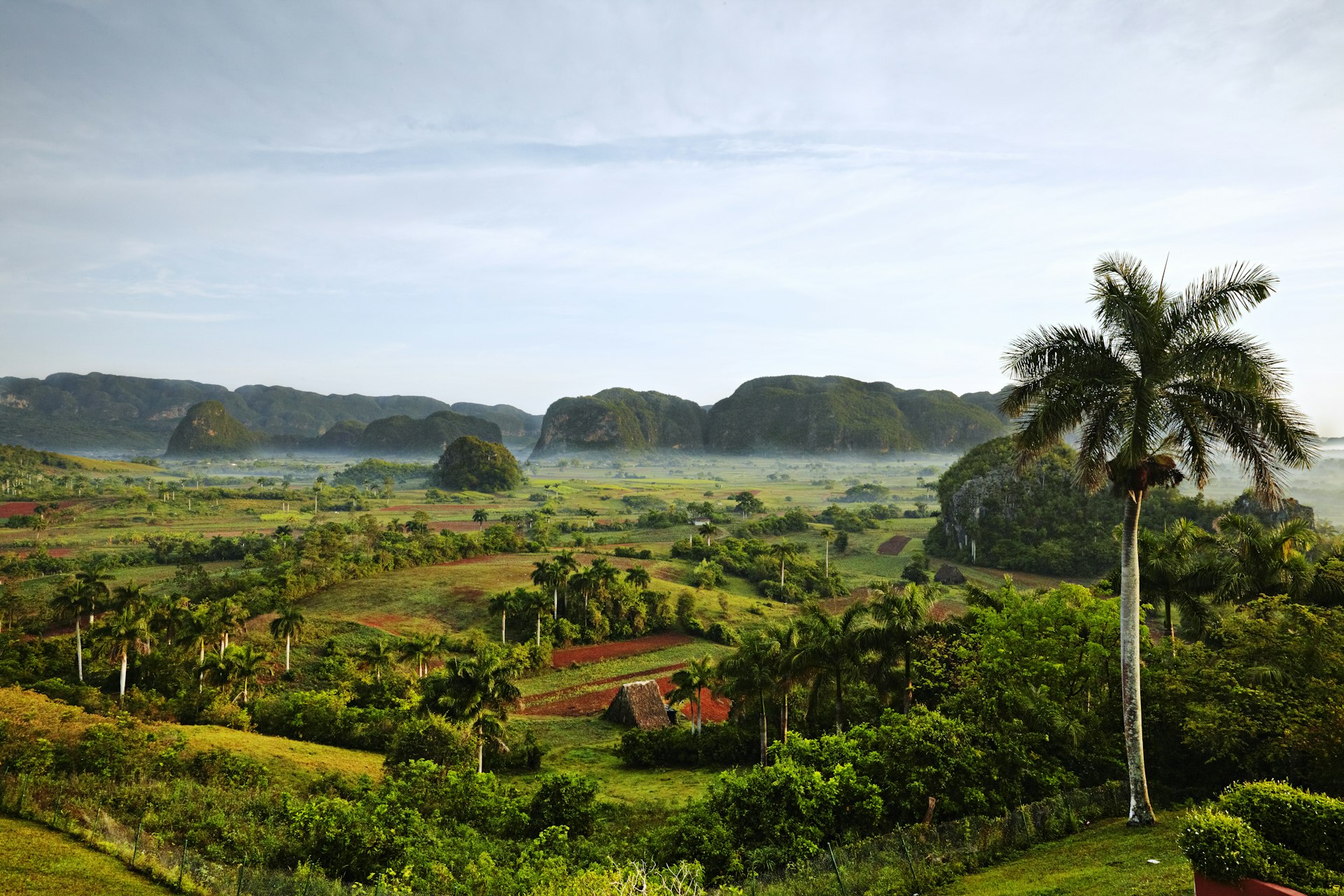 The hills in the valley in Vinales in Cuba 